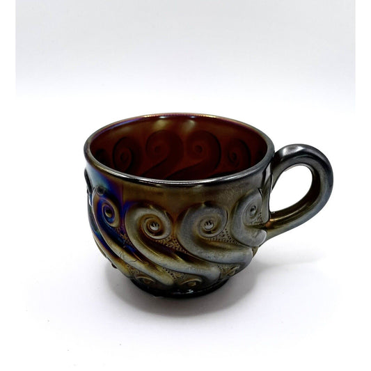 Vintage Carnival Glass Dugan "S-Repeat" Amethyst Punch Cup