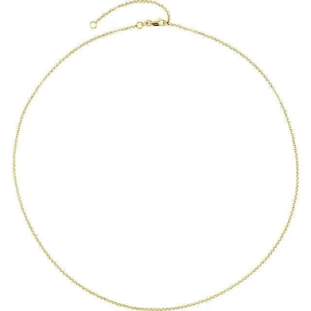 18K Yellow Gold-Plated Sterling Silver Rolo Necklace 18-20 Inch Adj