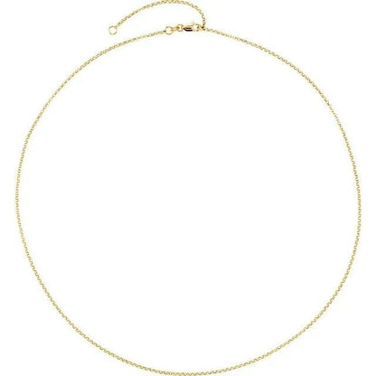 18K Yellow Gold-Plated Sterling Silver Rolo Necklace 18-20 Inch Adj