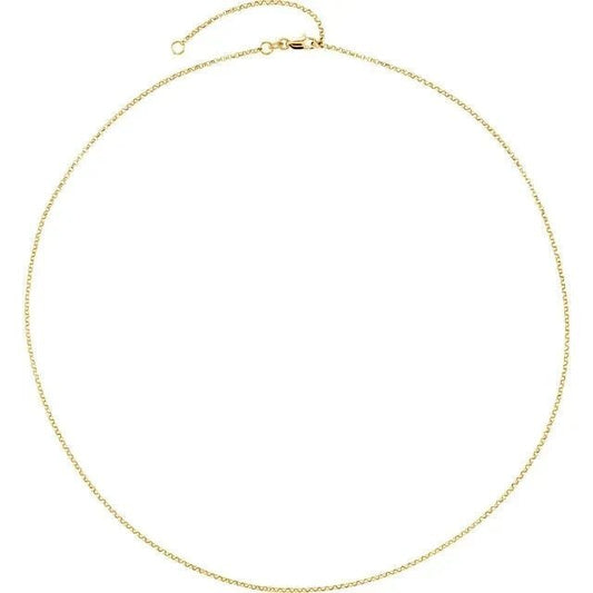 18K Yellow Gold-Plated Sterling Silver Rolo Necklace 18-20 Inch Adj