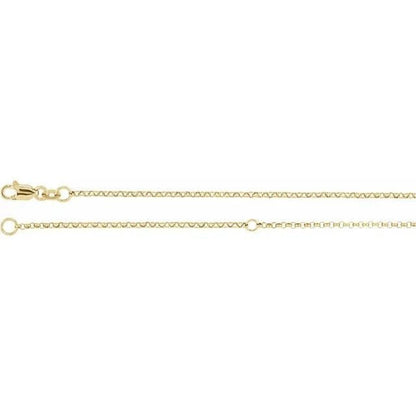 18K Yellow Gold-Plated Sterling Silver Rolo Necklace 18-20 Inch Adj