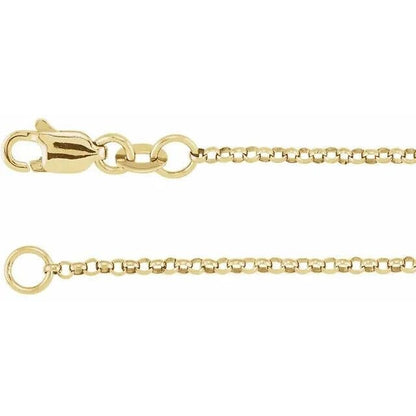 18K Yellow Gold-Plated Sterling Silver Rolo Necklace 18-20 Inch Adj