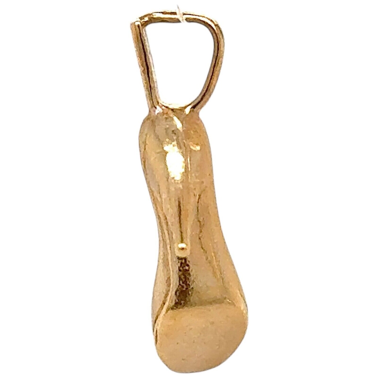 14K Yellow Gold High Heel Shoe Pendant Charm 1.6g