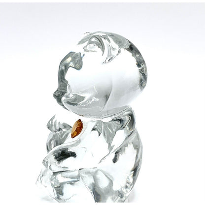 3 1/4" Fenton Birthstone Glass Bears November - Topaz - 5151 X1