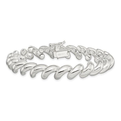 Sterling Silver 10mm San Marco 7 Inch Bracelet With Lobster Clasp