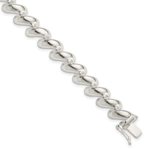 Sterling Silver 10mm San Marco 7 Inch Bracelet With Lobster Clasp