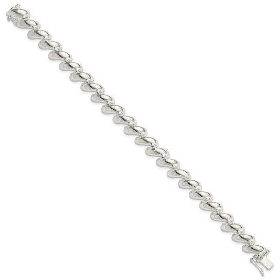 Sterling Silver 10mm San Marco 7 Inch Bracelet With Lobster Clasp