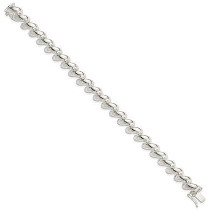 Sterling Silver 10mm San Marco 7 Inch Bracelet With Lobster Clasp