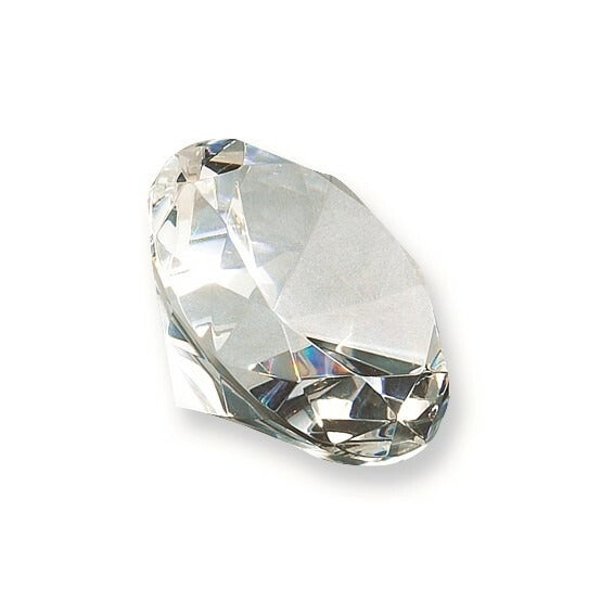 Crystal Clear Round Gem Paperweight Home & Office Decor 3.5"x4"x2.75" Elegant Gift