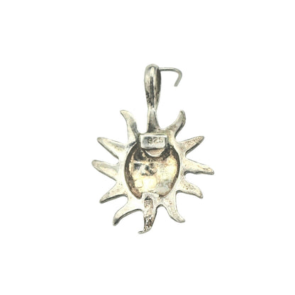 Sun Pendant 3.8g Sterling Silver 925 With Sunface Design