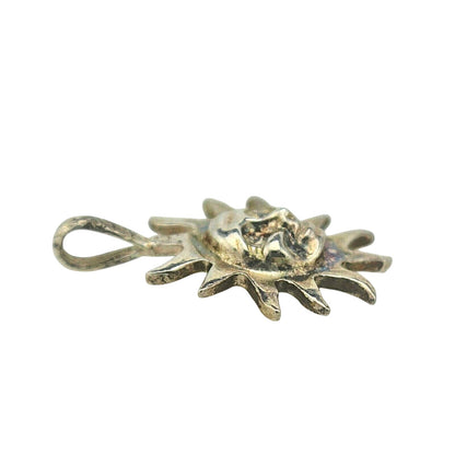 Sun Pendant 3.8g Sterling Silver 925 With Sunface Design