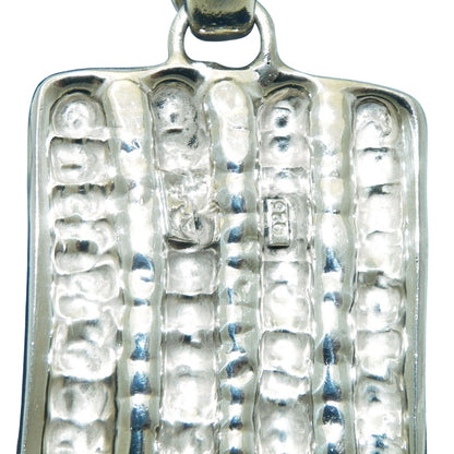 Sterling Silver Pendant Created Pearls .925 14.4g