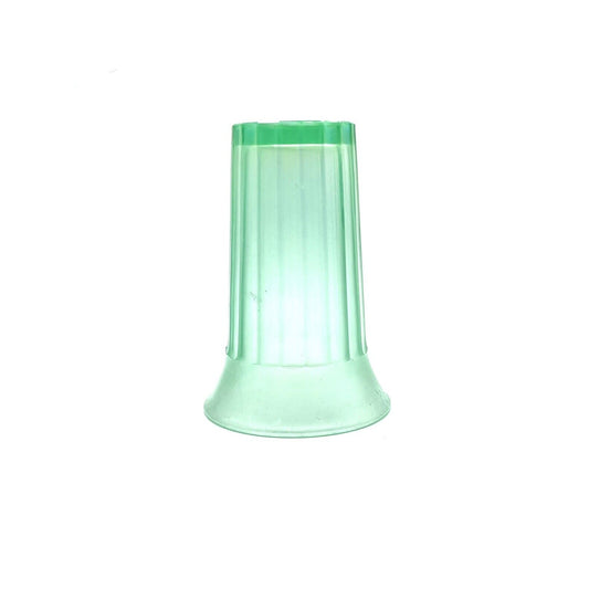 Vintage Ribbed Green Carnival Glass Vase/Cup 5.5" Tall