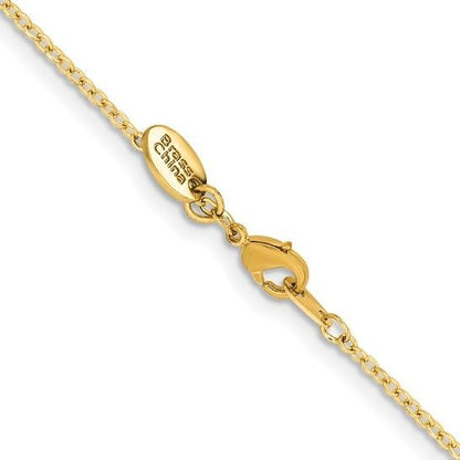 Chisel Gold-Tone Brass 1.70mm Plated 18 inch Rolo Chain