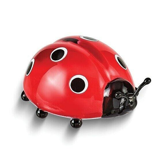 Glass Baron Red Ladybug Handcrafted Glass Figurine