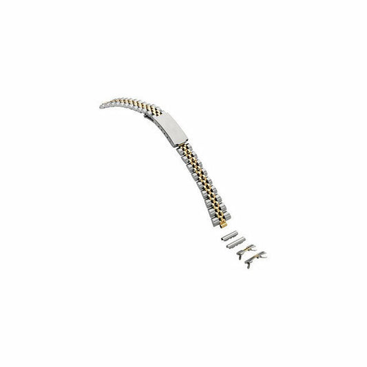 LADIES 12-14mm Two-tone Multi-End Piece Link Watch Band