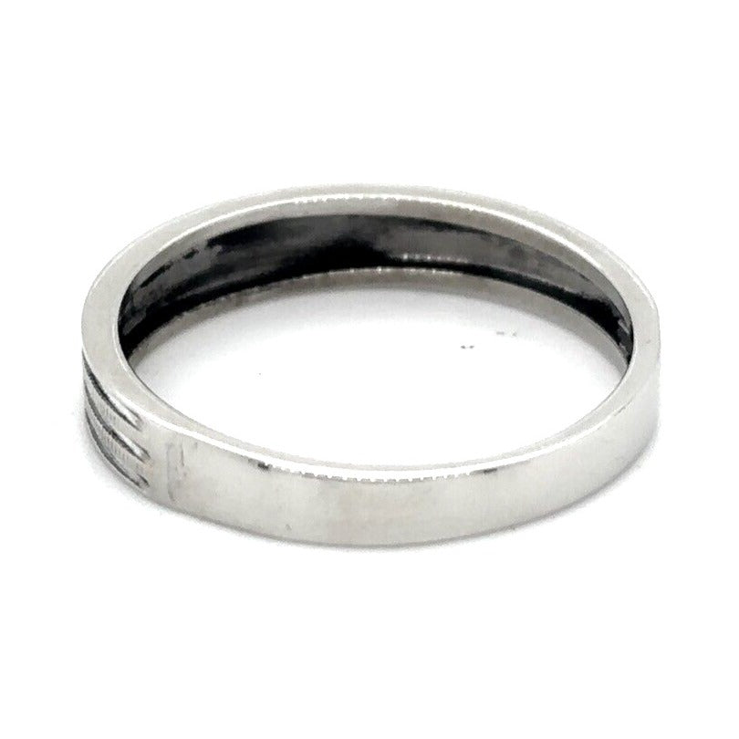 3.7mm Wedding Band Ring  14K White Gold 1.8g Size 6.25