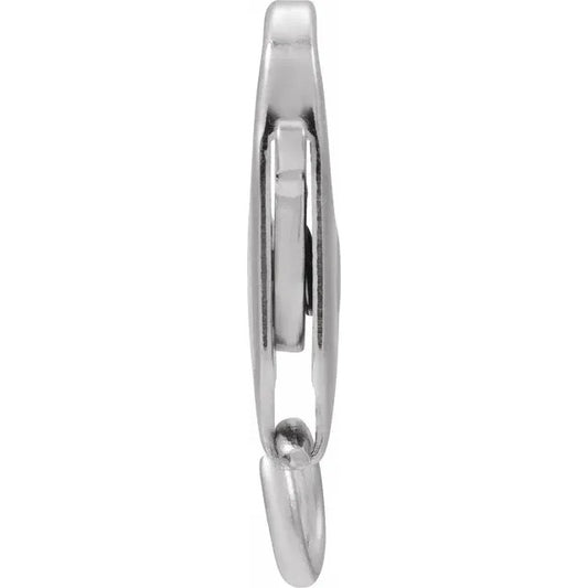 Sterling Silver Lobster Clasp 16 mm x 6.2 mm With Spring Ring