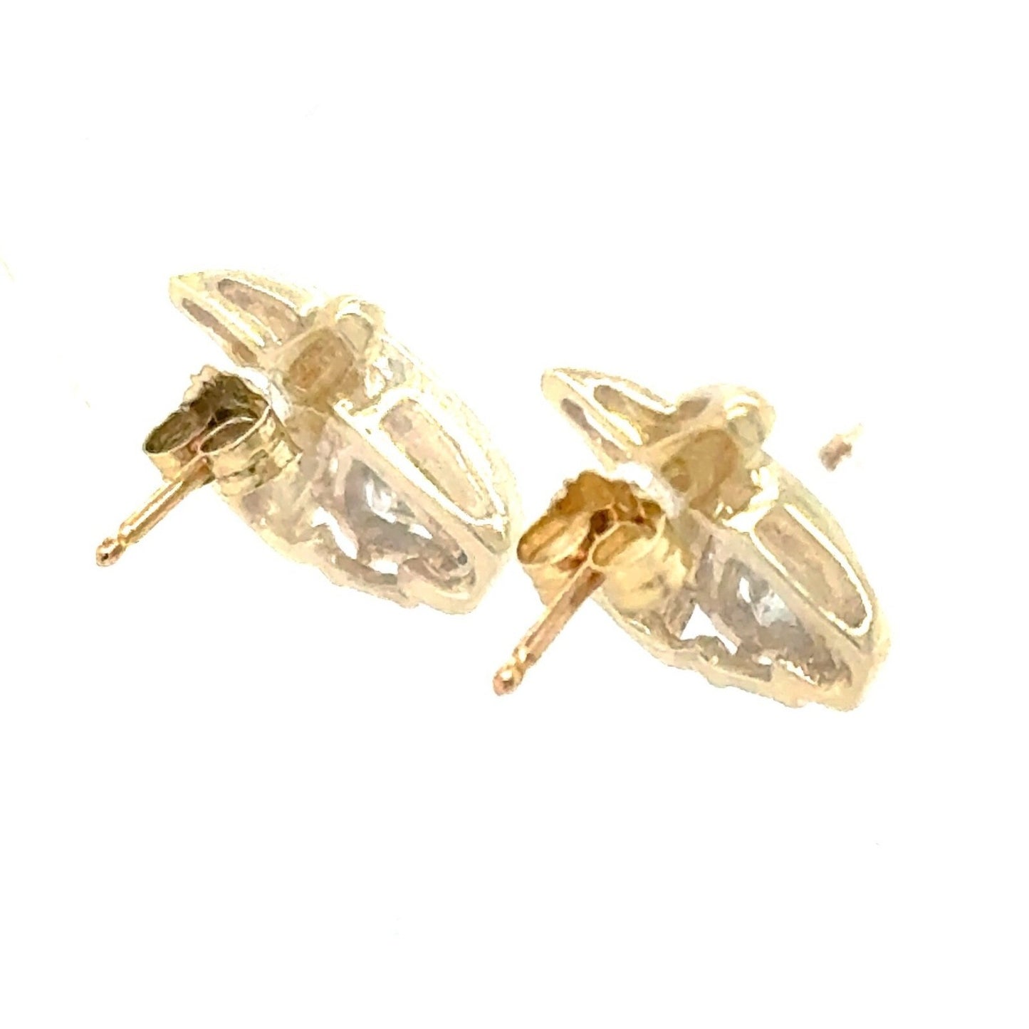 10k Yellow Gold CZ Earrings 2.8g