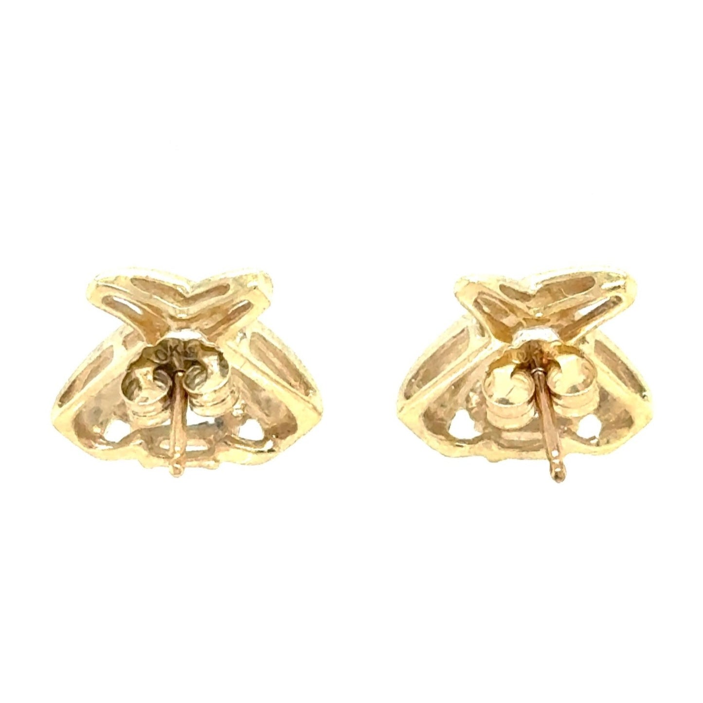 10k Yellow Gold CZ Earrings 2.8g