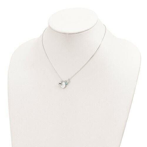 Sterling Silver Turquoise Bead and Shell Beach Girl Necklace