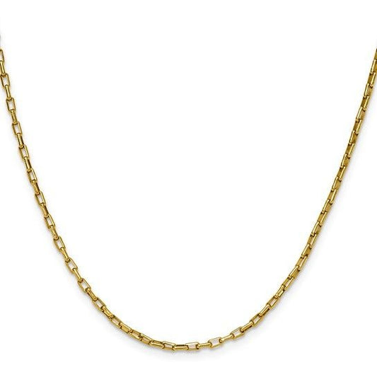 Chisel Stainless Steel Yellow  2.2mm 20 Inch Box Paperclip Chain Necklace