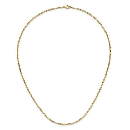Chisel Stainless Steel Yellow  2.2mm 20 Inch Box Paperclip Chain Necklace