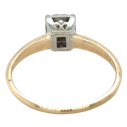 14k Yellow Gold 1/4ctw Diamond Solitaire Size 7.5Ring 2.0g (SI1-3,G-H)