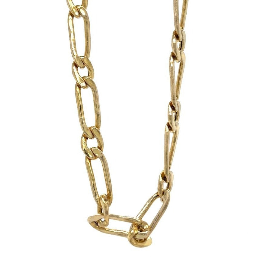 14k Yellow Gold 24 inch Figaro Chain 4.3g