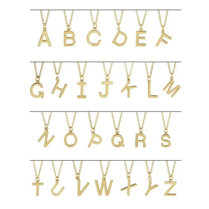 Initial A Dangle Necklace Sterling Silver 18" Chain
