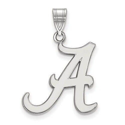 Sterling Silver LogoArt University Of Alabama Large "A" Pendant
