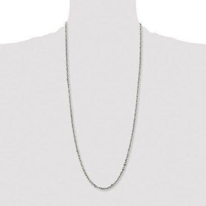 Chisel Stainless Steel Fancy Twisted Link Necklace, 30"