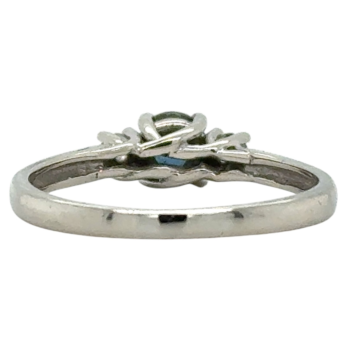 Sapphire & Diamond 14k White Gold Ring 2.9g Size 9