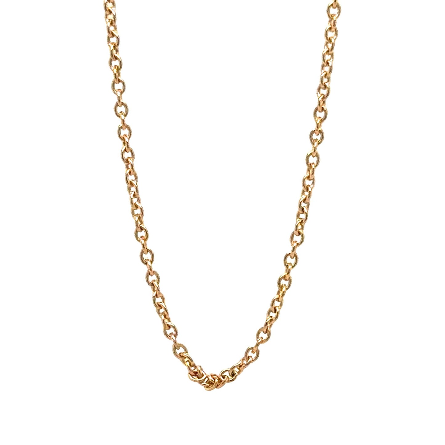 14K Yellow Gold 18" Inch 1Mm Cable Chain Necklace 2g