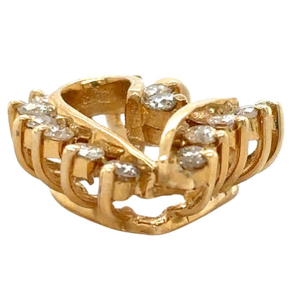 1/3ct Diamond Heart 14k Yellow Gold Pendant 2.5g