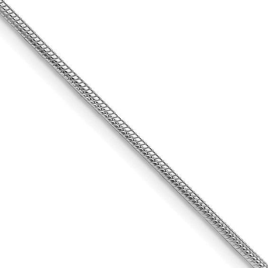 Sterling Silver Rhodium-Plated 1.25mm 22" Snake Chain Necklace