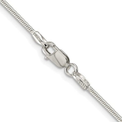 Sterling Silver Rhodium-Plated 1.25mm 22" Snake Chain Necklace