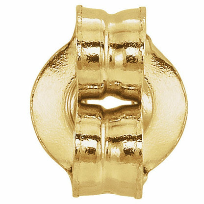 14K Yellow Gold Ultra-Lightweight Friction Earring Back with 3.1 mm Pad