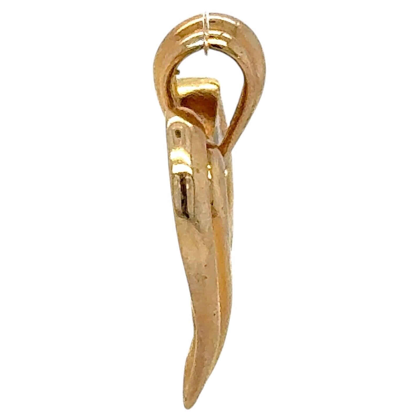 Diamond Accent 10k Yellow Gold Heart "MOM" Pendant 1.9g