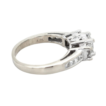 14k White Gold 1.68 ctw Diamond Size 6.25 Ring 4.5g