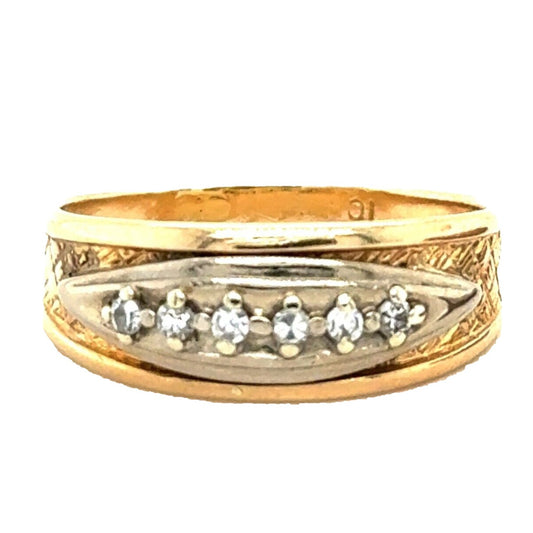 1/10ct Diamond Band 10k Yellow Gold Ring Size 8.5 4.2g