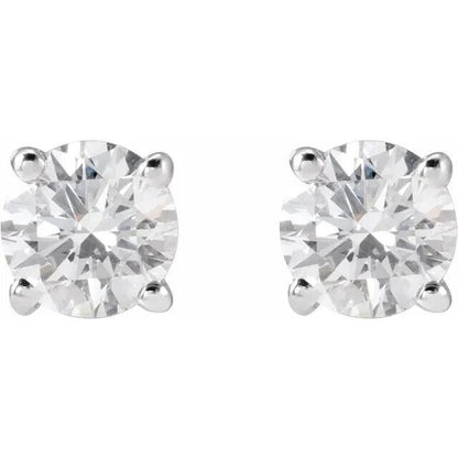 14K White Gold 3/4 CTW Lab-Grown Diamond Stud Earrings