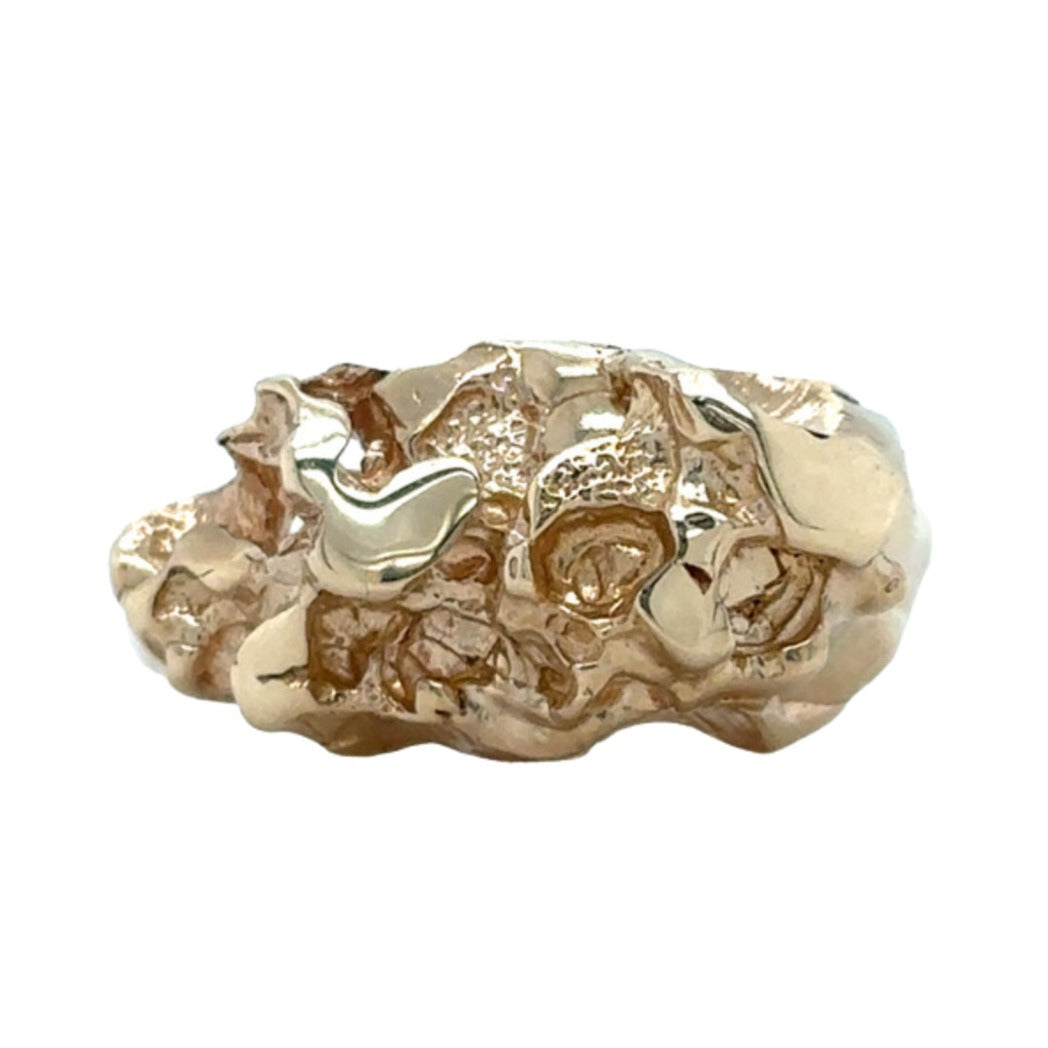 Nugget 10k Yellow Gold Ring 3.9g Size 5