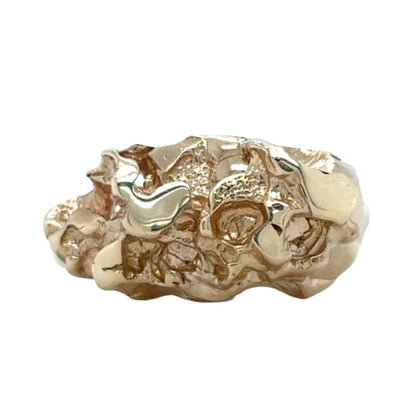 Nugget 10k Yellow Gold Ring 3.9g Size 5