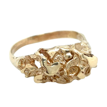 Nugget 10k Yellow Gold Ring 3.9g Size 5