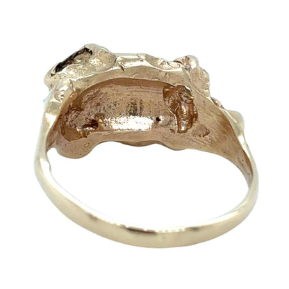Nugget 10k Yellow Gold Ring 3.9g Size 5