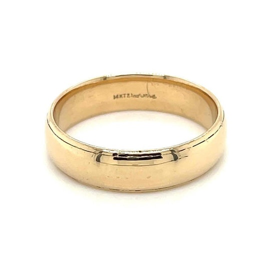 6.2mm Wedding Band Ring 14k Yellow Gold 8.7g Size 10