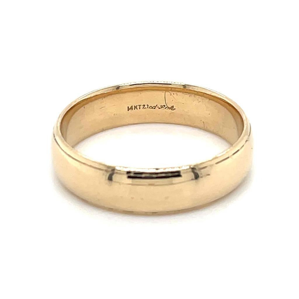 6.2mm Wedding Band Ring 14k Yellow Gold 8.7g Size 10