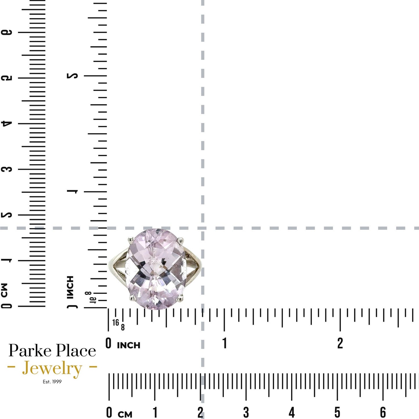 8.70ct Brazilian Rose Solitaire 14k White Gold Ring 4.9g Size 7.25