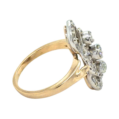 Vintage 1/3ctw Diamond 14k Yellow Gold Ring 4.2g Size 5.5